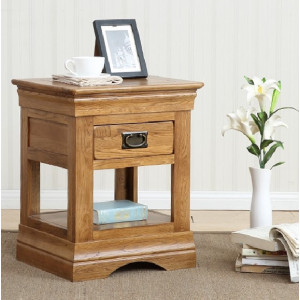 French Oak : Tủ 1 Ngăn Kéo Gỗ Sồi - Màu Tự Nhiên